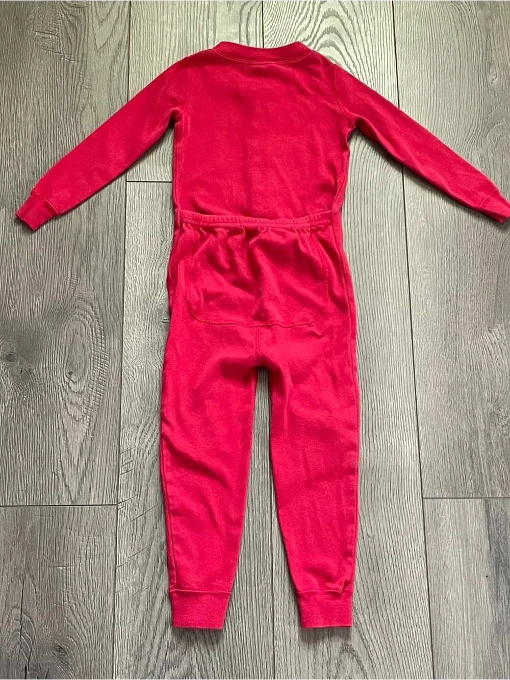Hanna Andersson Red Organic Cotton Toddler Size 3 One Piece Union Suit Pajamas